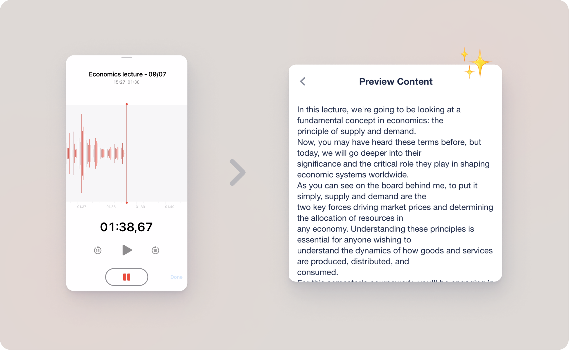 audio transcription