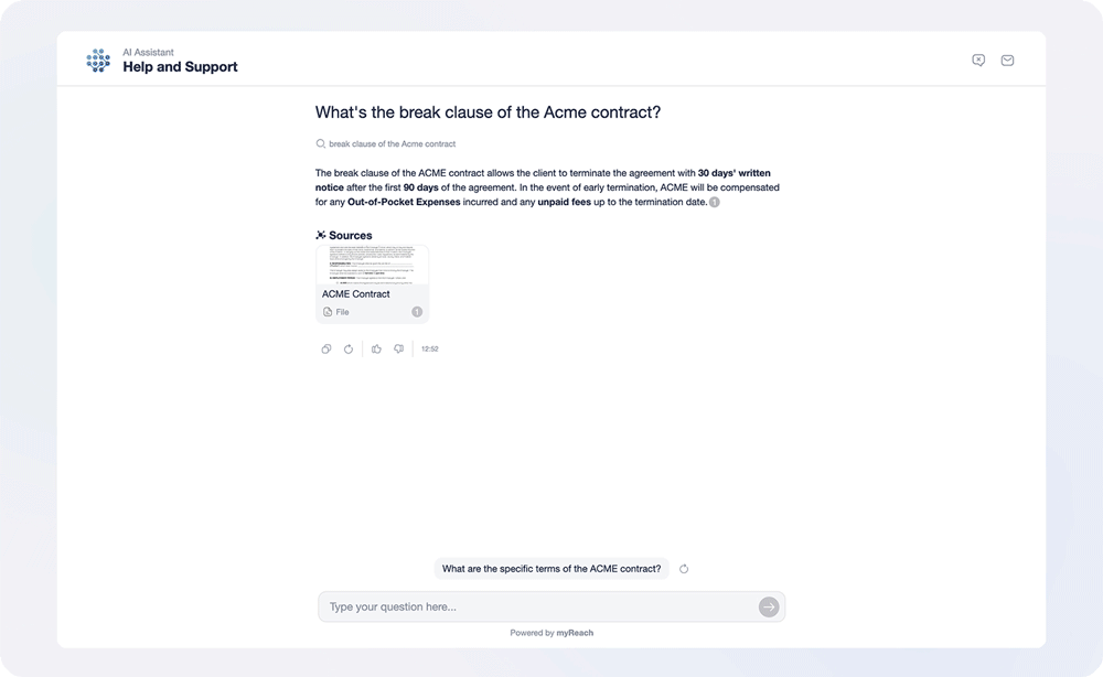chat interface