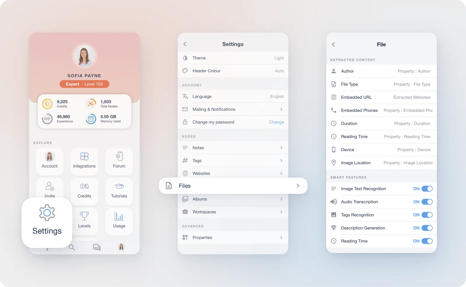 file settings